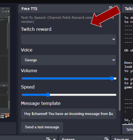 Position the Browser Source Dock in OBS Studio