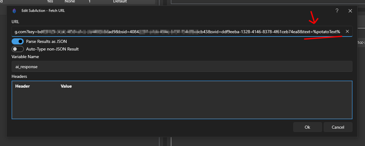Add a Fetch URL sub action in Streamer.bot